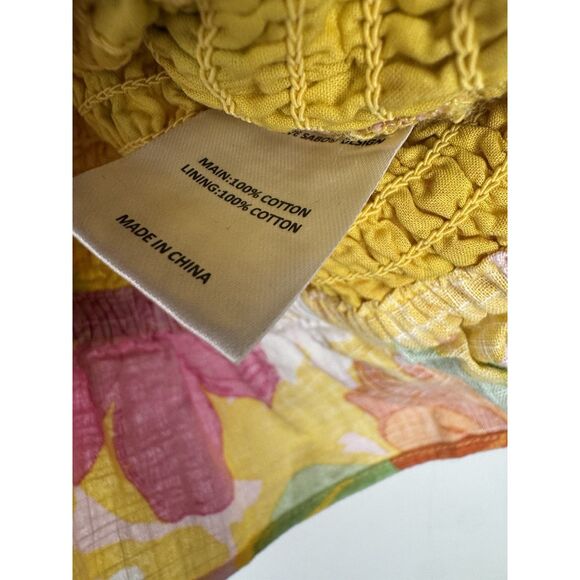 SABO Sz Small Mica Shirred Women Top Floral Australia Multicolor Cotton - Picture 8 of 8